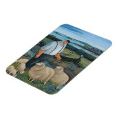 Shepherd met Sheep in River Landscape Magneet (Linkerzijde)