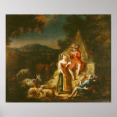 Shepherd Playing a Flute Poster (Voorkant)
