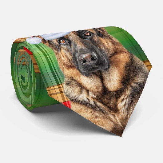 Shepherd Red and Green Plaid Holiday Christmas  Stropdas (Opgerold)