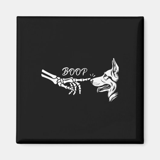 Shepherd Skeleton Hand Boop Halloween Pet Women Gi Magneet (Voorkant)