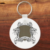 Shepherd Tartan Shield Sleutelhanger (Voorkant)
