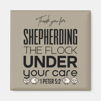 Shepherd the Flock Tan Magneet