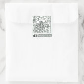 Shepherd under Sun, Moon and Stars Vierkante Sticker (Tas)