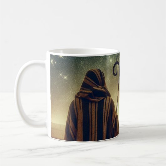 Shepherd Watching Flock Biblical Scene Koffiemok (Links)