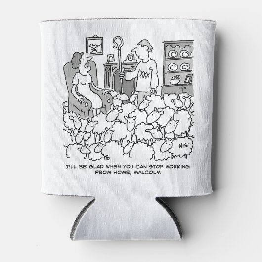 Shepherd Werkt thuis met zijn Sheep Blikjeskoeler (Voorkant)