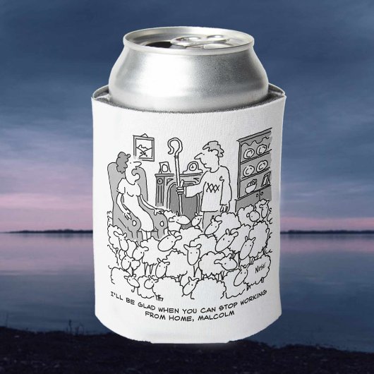 Shepherd Werkt thuis met zijn Sheep Blikjeskoeler