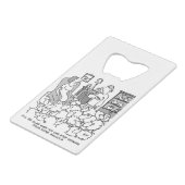 Shepherd Werkt thuis met zijn Sheep Creditkaart Flessenopener (Achterkant Gekanteld)