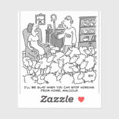 Shepherd Werkt thuis met zijn Sheep Sticker (Vel)