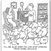 Shepherd Werkt thuis met zijn Sheep Sticker (Voorkant)