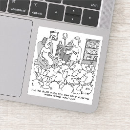 Shepherd Werkt thuis met zijn Sheep Sticker