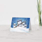 Shepherd Westie and Sheep Kerstnote Card Bedankkaart (Voorkant)