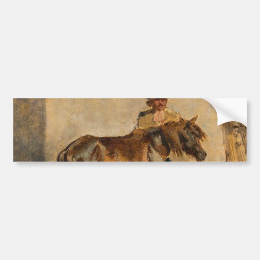 Shepherd with a Horse (Paardensport) Bumpersticker (Voorkant)