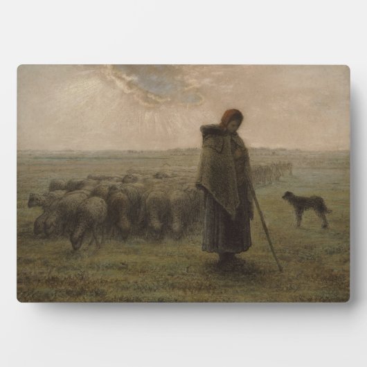 Shepherdess en haar kudde | 1862-63 fotoplaat (voorkant)