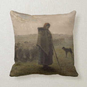 Shepherdess en haar kudde 1862-63 kussen