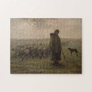 Shepherdess en haar kudde   1862-63 legpuzzel