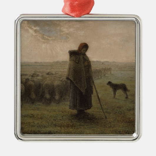 Shepherdess en haar kudde | 1862-63 metalen ornament (Voorkant)