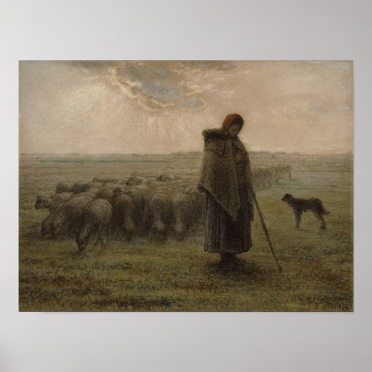 Shepherdess en haar kudde | 1862-63 poster (Voorkant)