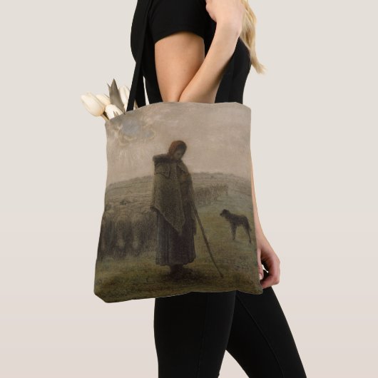 Shepherdess en haar kudde | 1862-63 tote bag (Dichtbij)