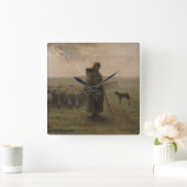 Shepherdess en haar kudde | 1862-63 vierkante klok (Huis)