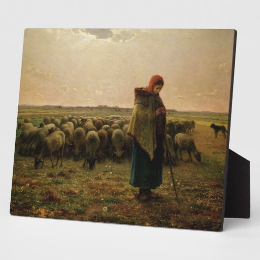 Shepherdess met haar Flock, 1863 Fotoplaat (Zijkant)