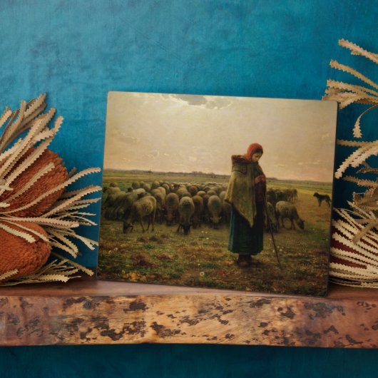 Shepherdess met haar Flock, 1863 Fotoplaat (Zijkant)