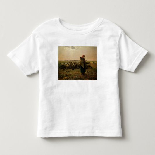 Shepherdess met haar Flock, 1863 Kinder Shirts (Voorkant)