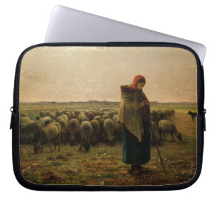 Shepherdess met haar Flock, 1863 Laptop Sleeve