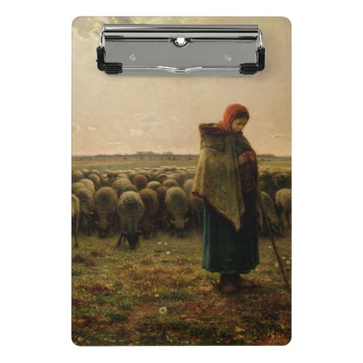Shepherdess met haar Flock, 1863 Mini Klembord (Voorkant)