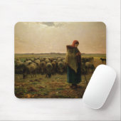 Shepherdess met haar Flock, 1863 Muismat (Met muis)