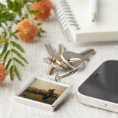 Shepherdess met haar Flock, 1863 Sleutelhanger (Zijkant)