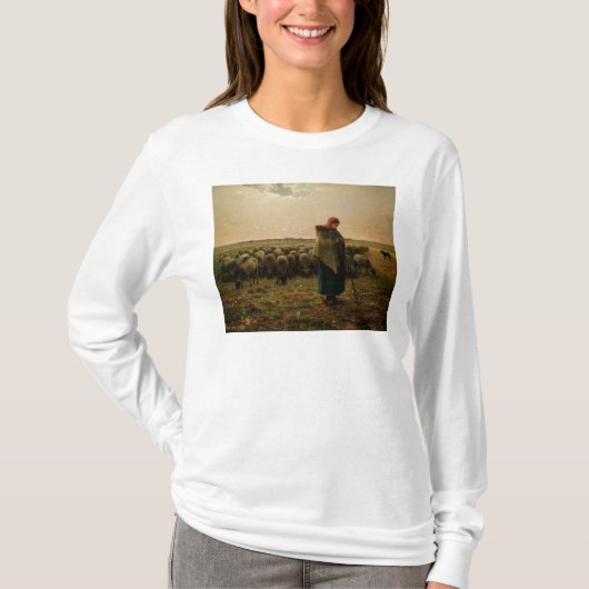 Shepherdess met haar Flock, 1863 T-shirt (Voorkant)