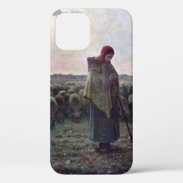 Shepherdess met Hare Flock, Jean-Francois Millet Case-Mate iPhone Case