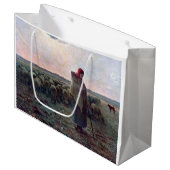 Shepherdess met Hare Flock, Jean-Francois Millet Groot Cadeauzakje (Voorkant Gekanteld)