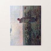 Shepherdess met Hare Flock, Jean-Francois Millet Legpuzzel (Verticaal)