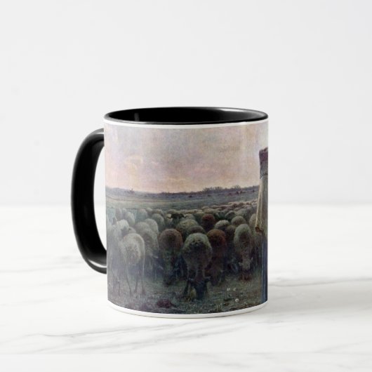 Shepherdess met Hare Flock, Jean-Francois Millet Mok (Voorkant links)