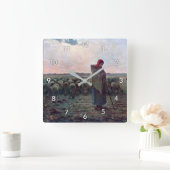 Shepherdess met Hare Flock, Jean-Francois Millet Vierkante Klok (Huis)