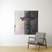 Shepherdess met Hare Flock, Jean-Francois Millet Wandkleed (In situ)