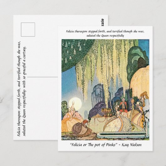 Shepherdess ontmoet de koningin Kay Nielsen Briefkaart (Voorkant / Achterkant)