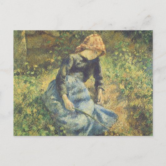 Shepherdess van Camille Pissarro,  Kunst Briefkaart (Voorkant)