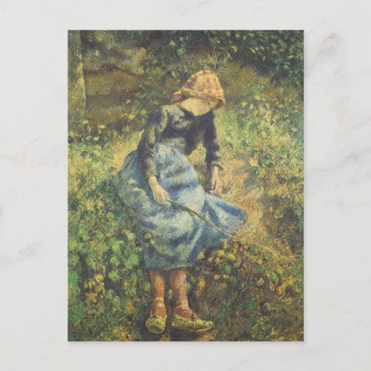 Shepherdess van Camille Pissarro,  Kunst Briefkaart (Voorkant)