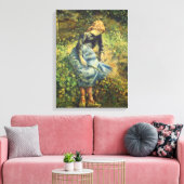 Shepherdess van Camille Pissarro,  Kunst Canvas Afdruk (Insitu (Woonkamer))
