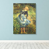 Shepherdess van Camille Pissarro,  Kunst Canvas Afdruk (Insitu (Houten vloer))