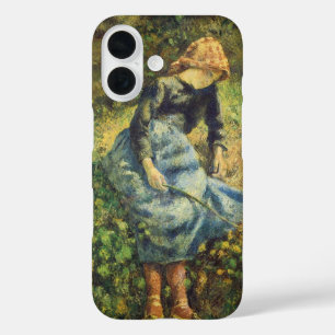 Shepherdess van Camille Pissarro,  Kunst iPhone 16 Hoesje