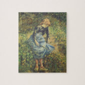 Shepherdess van Camille Pissarro,  Kunst Legpuzzel (Verticaal)