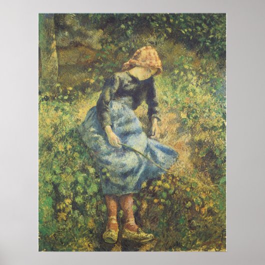 Shepherdess van Camille Pissarro,  Kunst Poster (Voorkant)