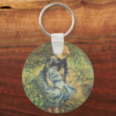 Shepherdess van Camille Pissarro, Kunst Sleutelhanger (Voorkant)