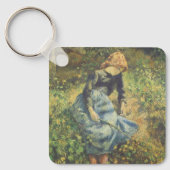 Shepherdess van Camille Pissarro,  Kunst Sleutelhanger (Voorkant)