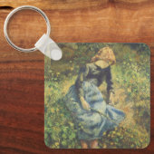 Shepherdess van Camille Pissarro,  Kunst Sleutelhanger (Voorkant)