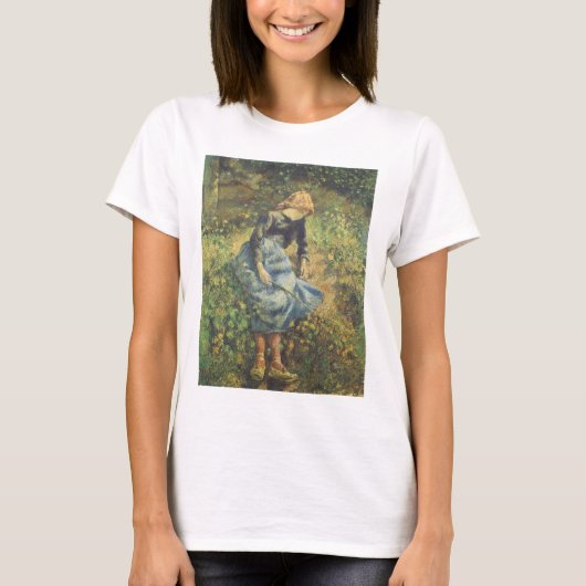 Shepherdess van Camille Pissarro, Kunst T-shirt (Voorkant)