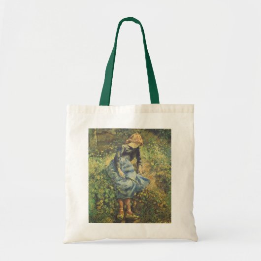 Shepherdess van Camille Pissarro, Kunst Tote Bag (Voorkant)